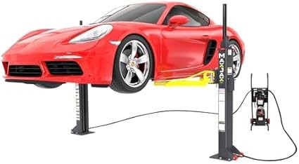 Maxjax M7K Auto Lift - 7000lb Capacity Two Post Portable Garage Car/Vehicle/Automobile Lift - Home/Garage/Shop/Mechanic Use