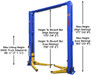 Atlas Platinum PVL12 - ALI Certified 12,000 lb. Capacity 2 Post Lift