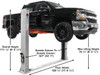 Atlas® Atlas Platinum PVL-9BP ALI Certified Baseplate 9,000 lbs. Capacity 2 Post Above Ground Car Lift