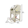 Atlas Equipment PSBC990  Extra Large Pressurized Sandblast Cabinet with Vacuum