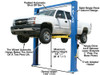 Atlas® OH-10X Overhead 10,000 lbs. Capacity 2 Post Lift (EXTRA WIDE/EXTRA TALL)