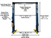 Atlas® OH-10X Overhead 10,000 lbs. Capacity 2 Post Lift (EXTRA WIDE/EXTRA TALL)