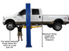 Atlas® PV-10PX Overhead 10,000 lbs. Capacity Adjustable Height 2 Post Above Ground Lift