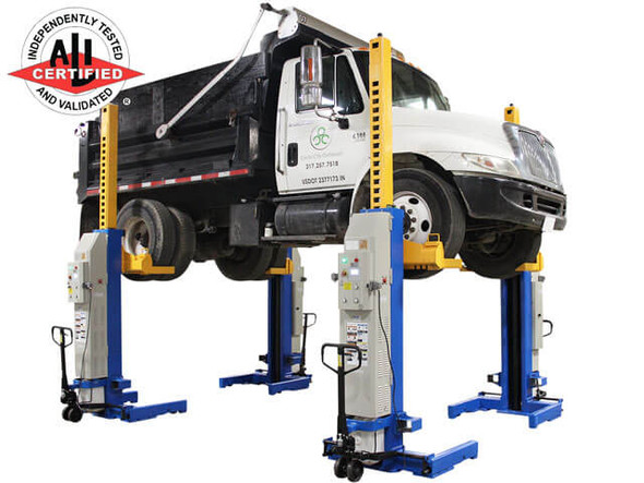  Atlas®  ALI Certified ALI Certified Battery Powered Mobile Column Lift System 66,000 Lb. Capacity