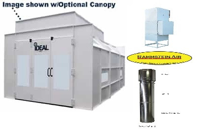 iDEAL Heated Paint Booth Combo PSB-SEMIDD26ASY-AK (3-Ph) Amu Heater and Duct Kit