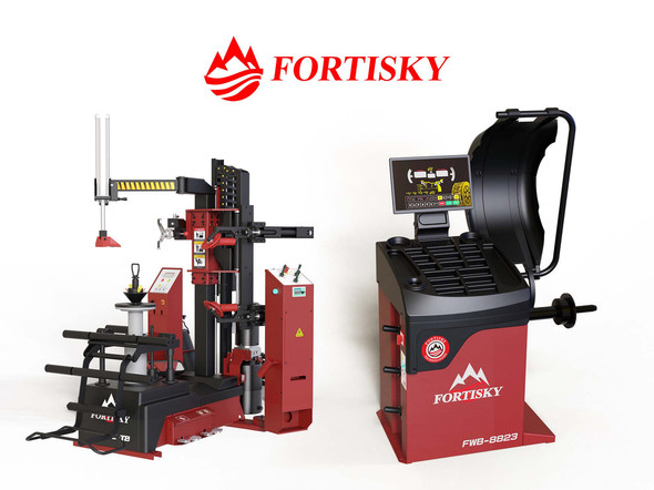 Fortisky Leverless Center Post Tire Changer Fully Automatic Combo T8-8823