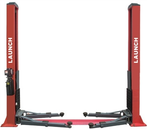 Launch TLT240SB-R - Red 9,000 Lbs Capacity  Floor Plate Symmetric 2 Post Low Ceiling Lift
