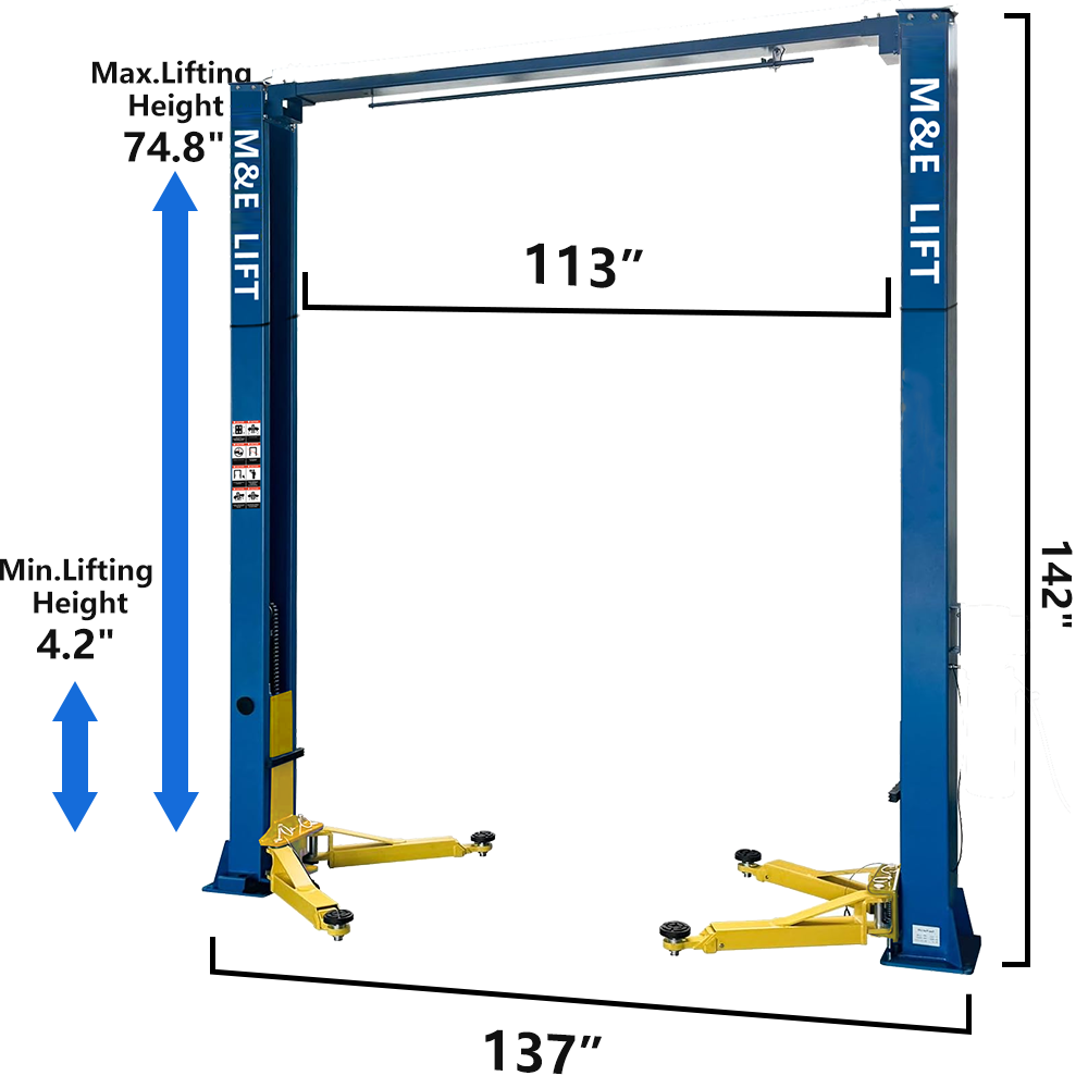 Katool M&E M90s 2 Post Lift 9000lbs 110v Two Post Lift Auto Lift Car Lift Hoist Equipment Heavy Duty