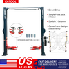 Katool KT-AS110D Two Post Asymmetrical Vehicle Lift 11,000lbs Single Point Lock Release