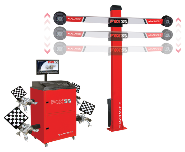 Manatec FOX-3D-AUTOBOOM-XC - Portable 3D Wheel Alignment Machine for Lift Applications