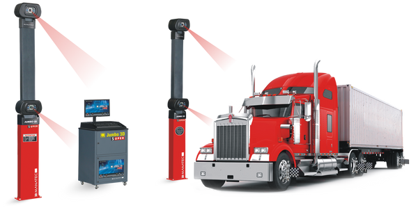 Manatec JUMBO-3D-SUPER-4A - Heavy Duty 3D Wheel Alignment Machine for  Cars,Trucks, Buses & Trailers 